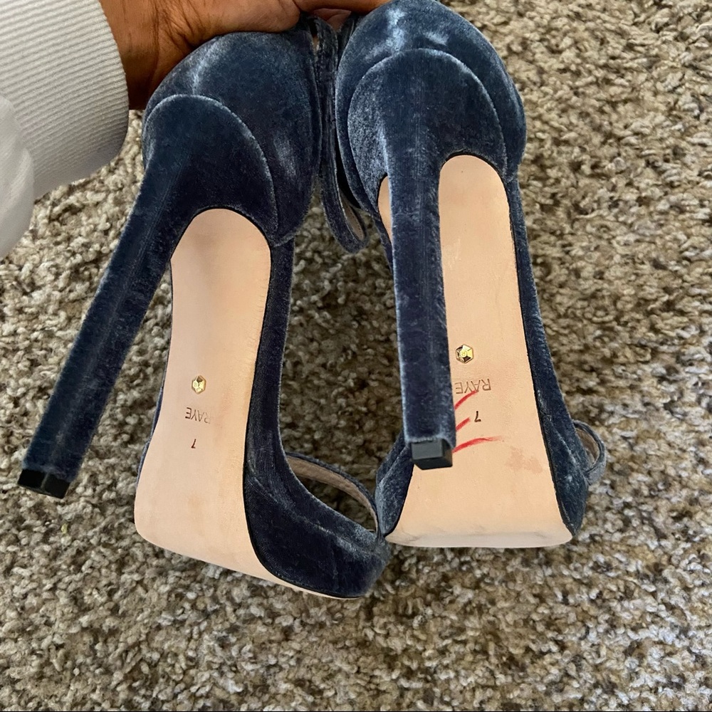SOLD RAYE brynne velvet heels - Picture 5 of 10